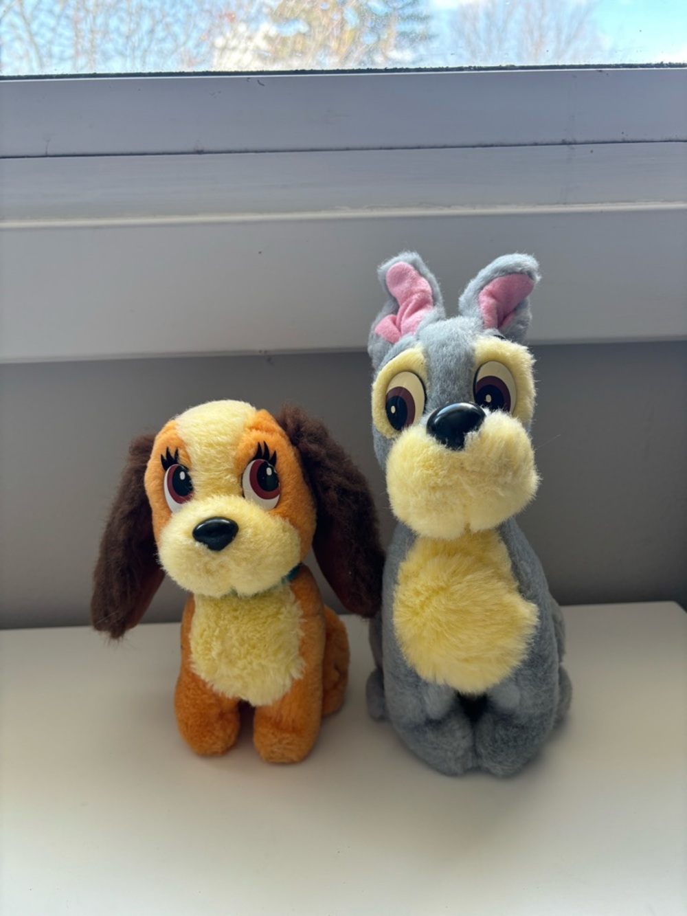 Vintage lady and the tramp plush